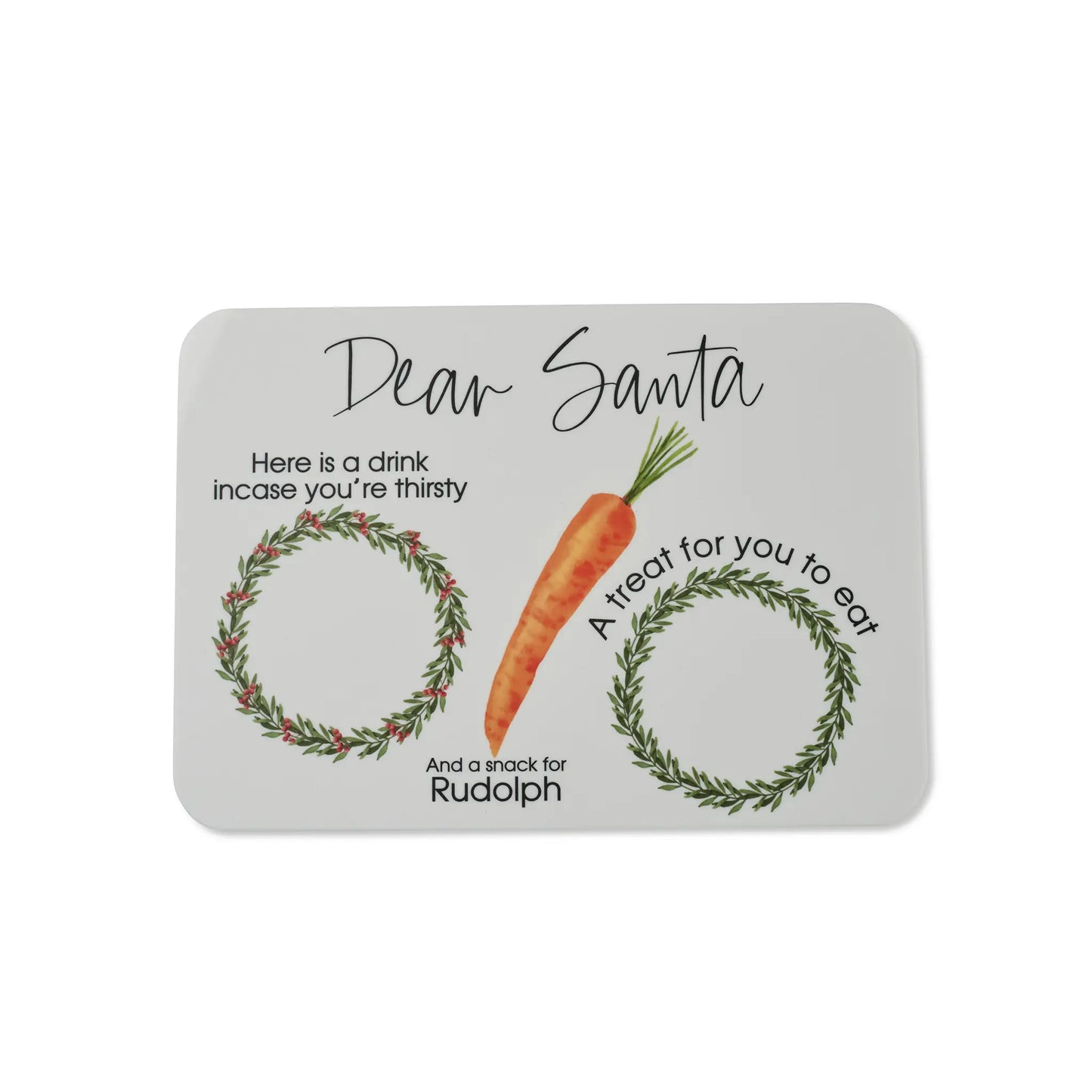 Acrylic Christmas Snack Plate - Santa